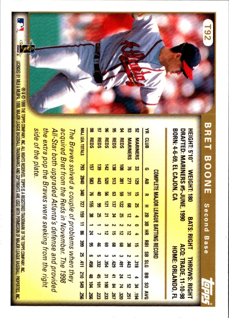 1999 Topps Traded Rookies Bret Boone