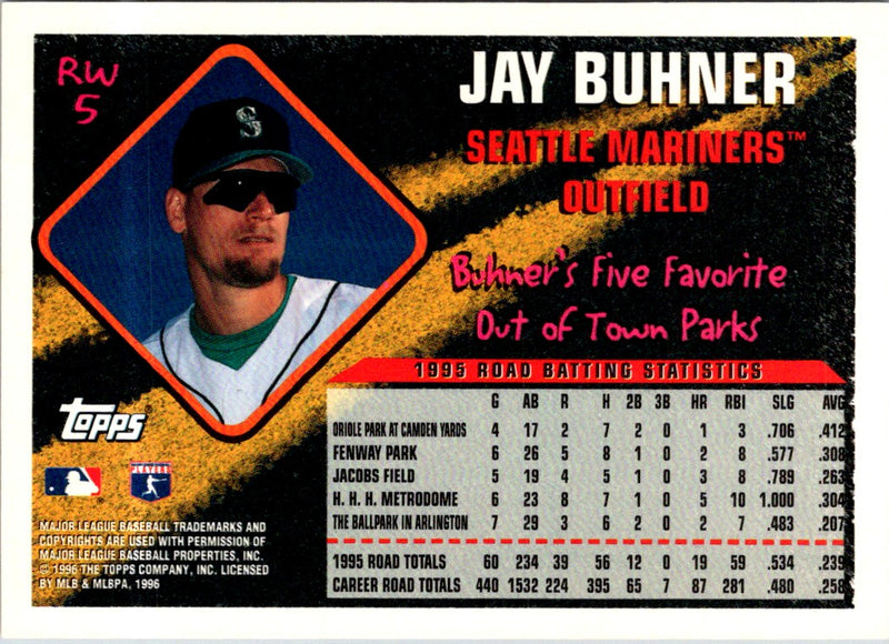 1996 Topps Road Warriors Jay Buhner