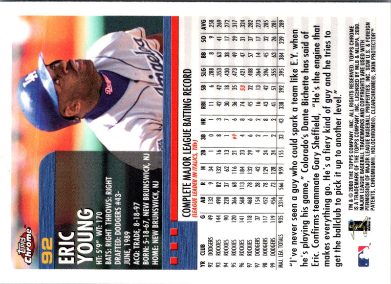 2000 Topps Chrome Eric Young