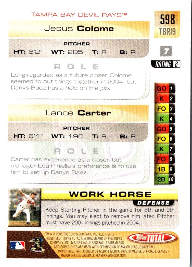 2005 Topps Total Lance Carter/Jesus Colome