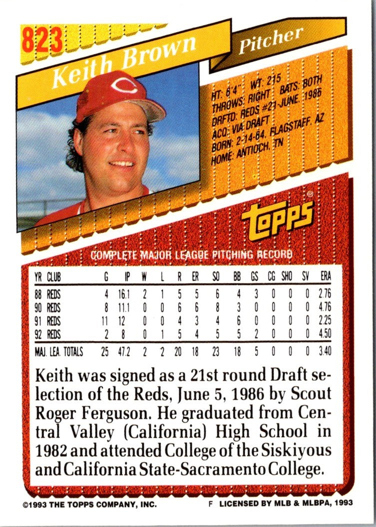 1993 Topps Keith Brown