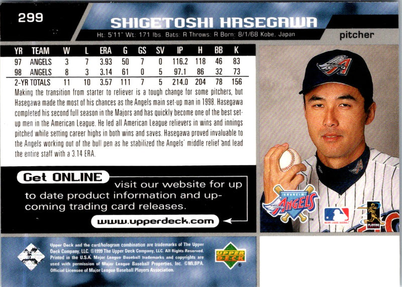 1999 Upper Deck Shigetoshi Hasegawa