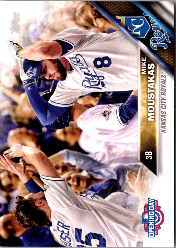 2016 Topps Opening Day Blue Foil Mike Moustakas #OD-21