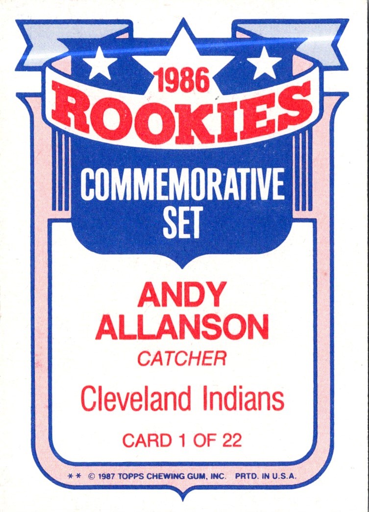 1987 Topps Glossy Rookies Andy Allanson