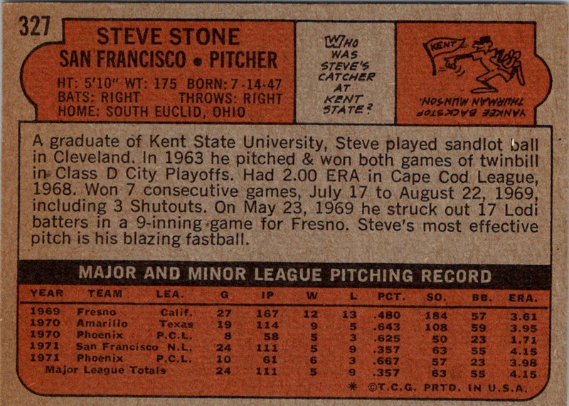 1972 Topps Steve Stone