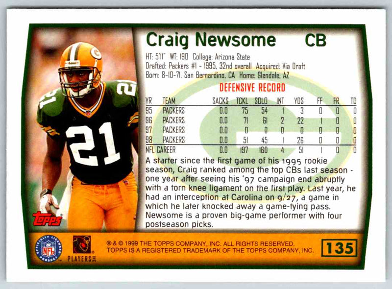 1999 Topps Craig Newsome