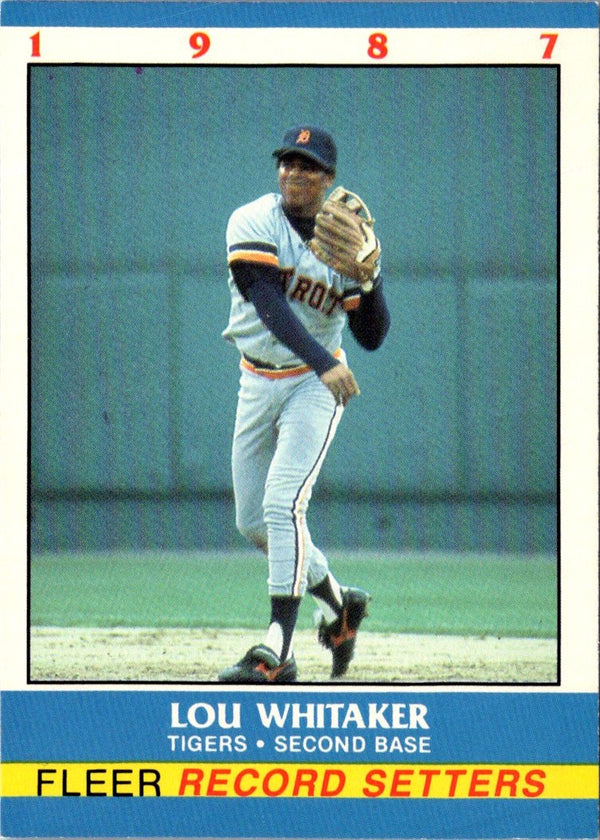 1987 Fleer Record Setters Lou Whitaker #41
