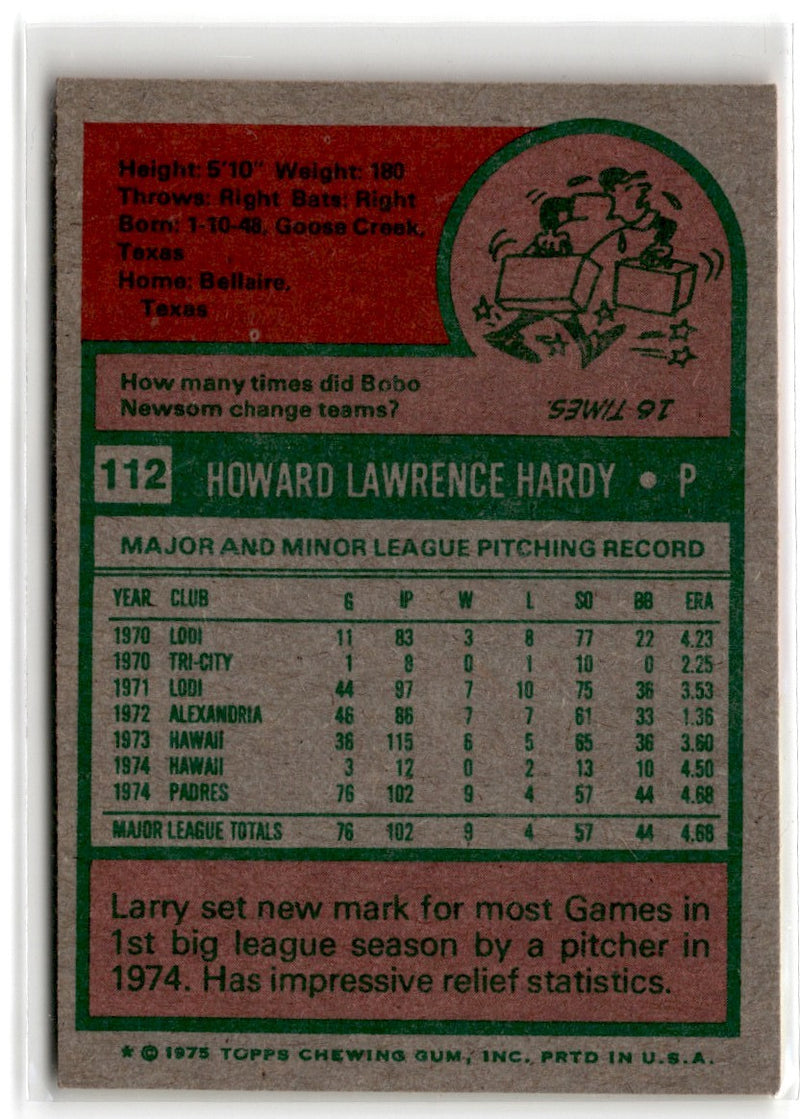 1975 Topps Larry Hardy