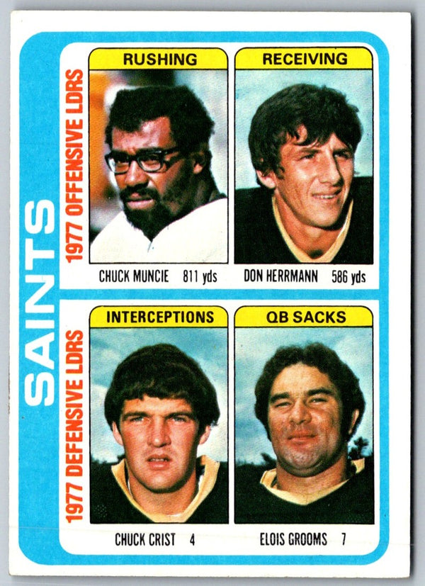 1978 Topps Chuck Muncie/Don Herrmann/Chuck Crist/Elois Grooms #517
