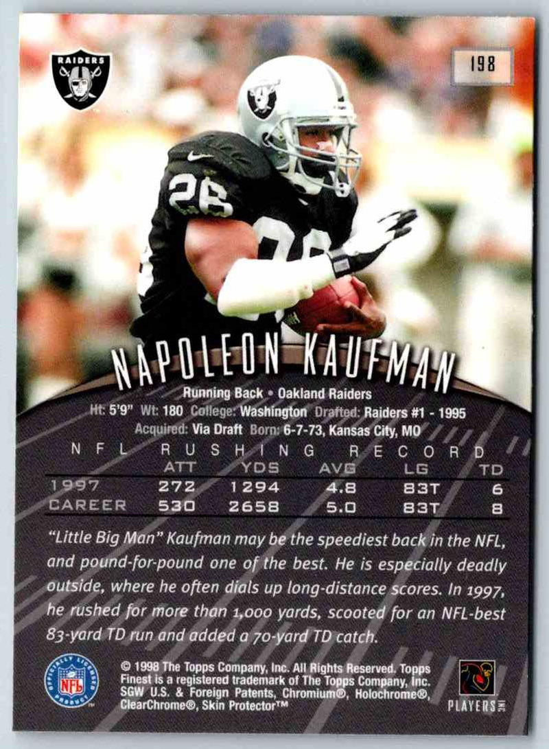 1998 Topps Finest Football Napoleon Kaufman