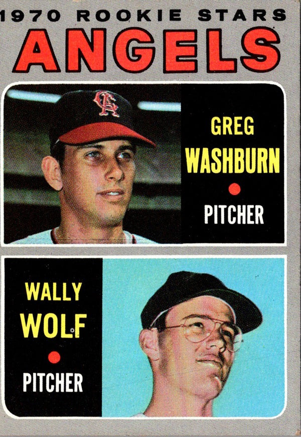 1970 Topps Angels 1970 Rookie Stars - Greg Washburn/Wally Wolf #74 Rookie EX