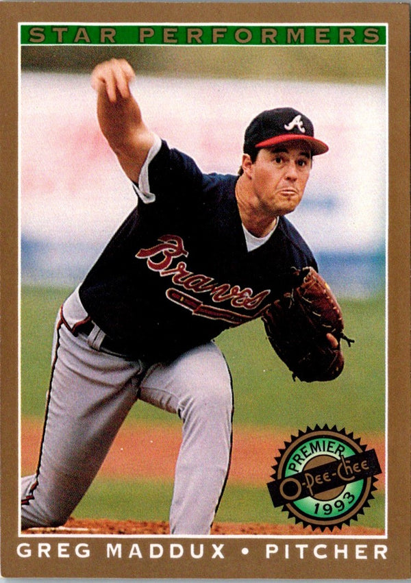 1993 O-Pee-Chee Premier Star Performers Greg Maddux #19