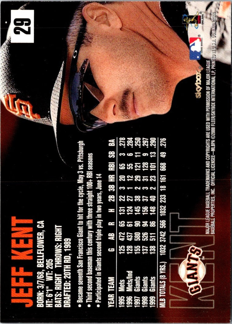 2000 Keebler San Francisco Giants Jeff Kent