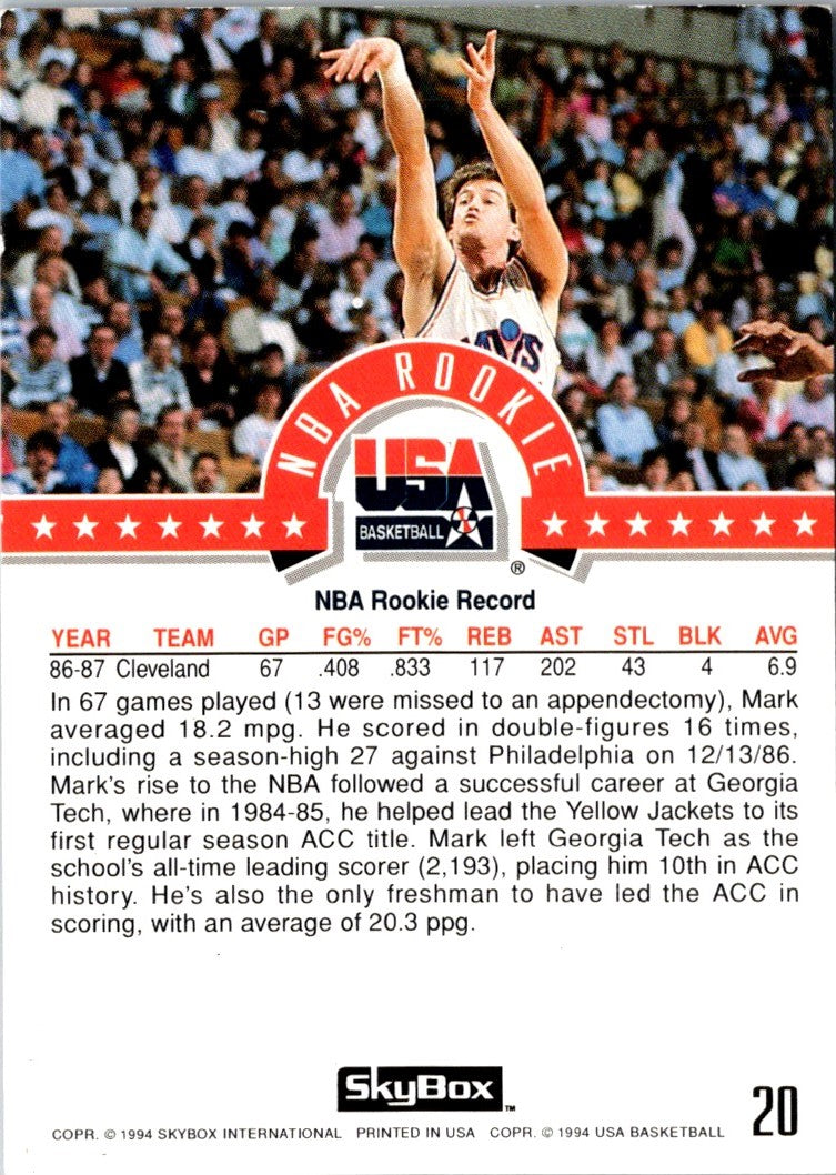 1994 SkyBox USA Mark Price