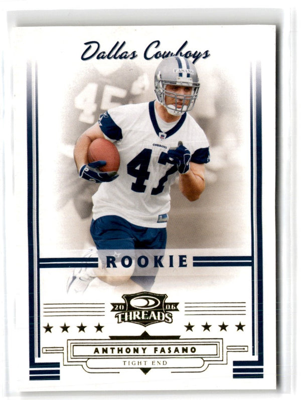 2006 Donruss Threads Retail Rookies Anthony Fasano #166 769/999