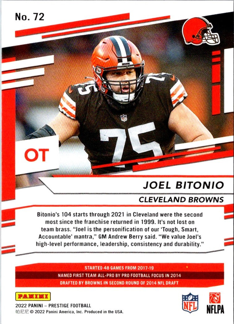 2022 Panini Prestige Joel Bitonio