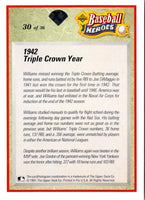 1992 Upper Deck Baseball Heroes Ted Williams Ted Williams #30