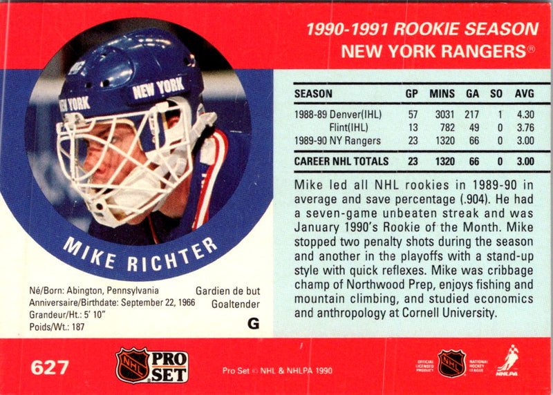 1990 Pro Set Mike Richter