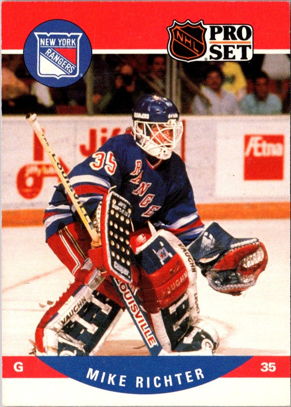 1990 Pro Set Mike Richter #627 Rookie