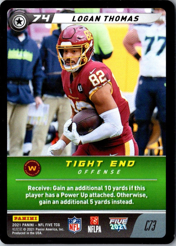 2021 Panini Logan Thomas #C73