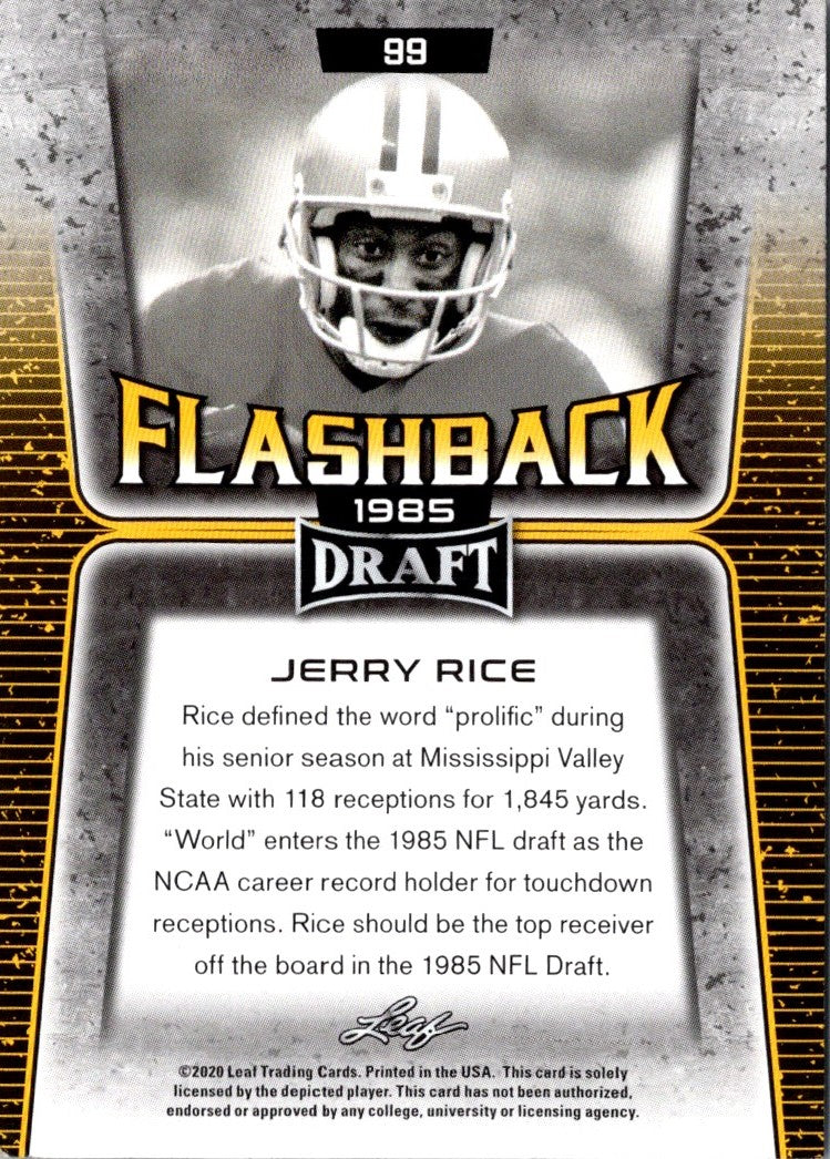 2020 Leaf Draft Gold Jerry Rice