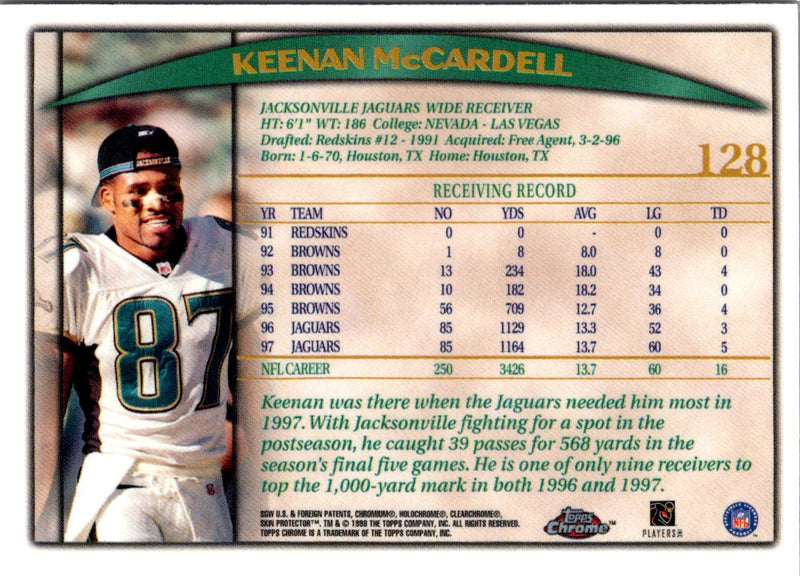 1998 Topps Chrome Keenan McCardell