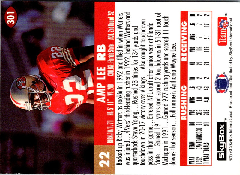 1992 Wild Card Red Hot Rookies Amp Lee