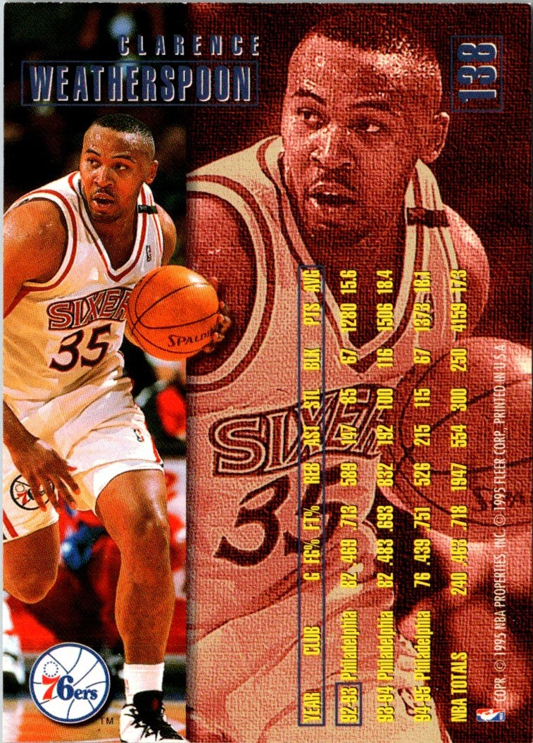 1995 Fleer Clarence Weatherspoon