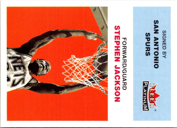 2001 Fleer Platinum Stephen Jackson #160