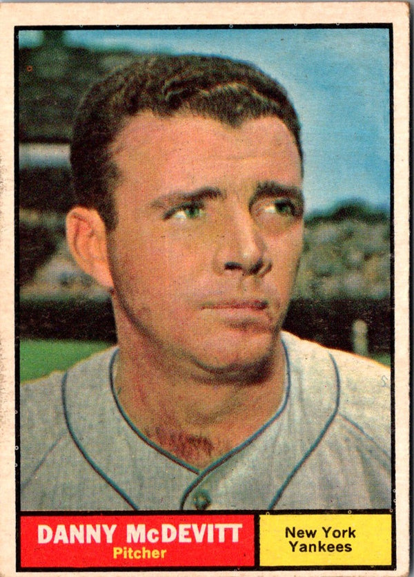 1961 Topps Danny McDevitt #349 VG-EX