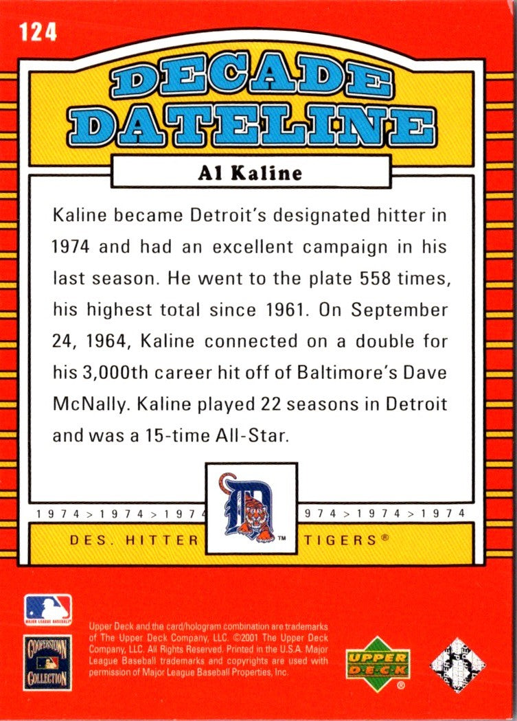 2001 Upper Deck Decade 1970's Al Kaline