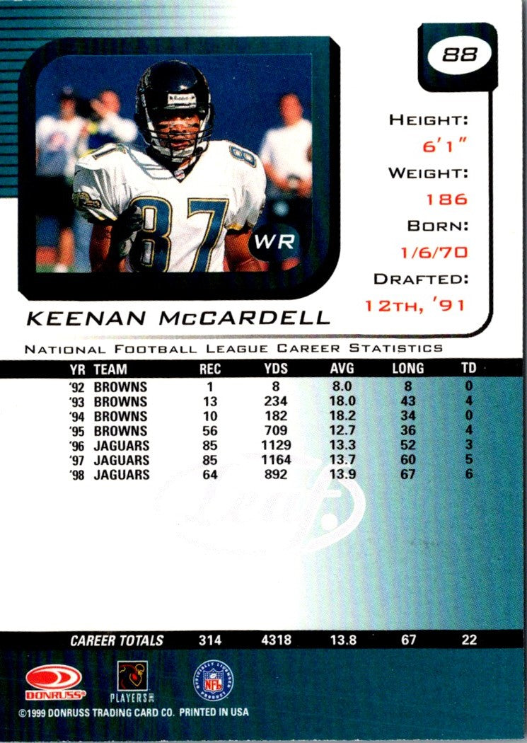 1999 Leaf Rookies & Stars Keenan McCardell