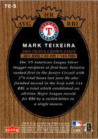 2006 Fleer Tradition Triple Crown Contenders Mark Teixeira #TC-5