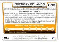 2012 Bowman Chrome Prospects Gregory Polanco #BCP182