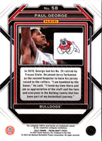 2023 Panini Prizm Draft Picks Choice Blue/Yellow/Green Paul George #58