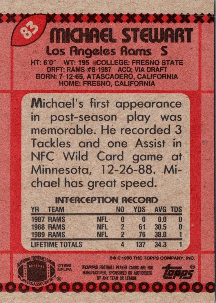 1990 Topps Michael Stewart