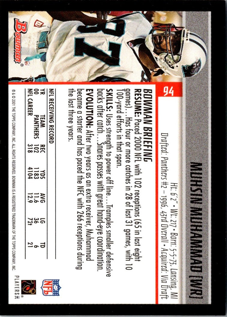 2001 Bowman Muhsin Muhammad