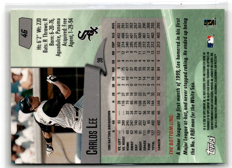 2000 Stadium Club Chrome Carlos Lee