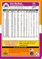 2001 Upper Deck Decade 1970's Hal McRae #30