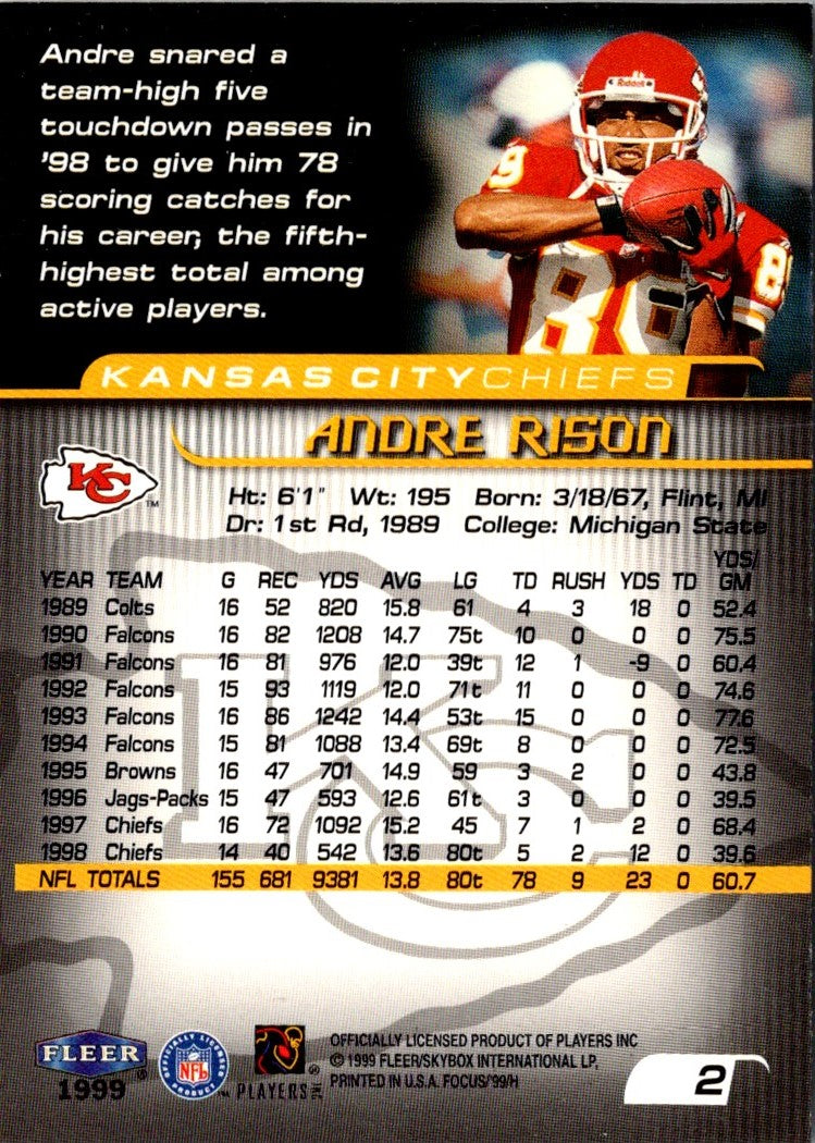 1999 Fleer Focus Andre Rison