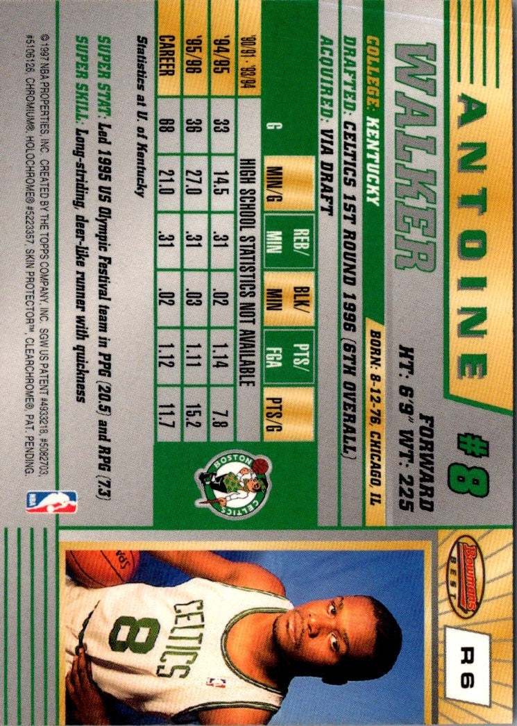 1996 Bowman's Best Antoine Walker