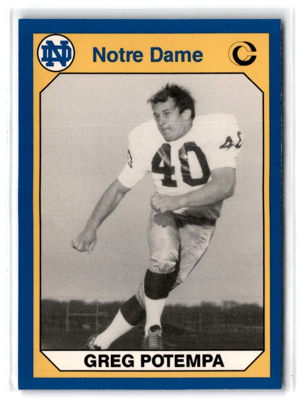 1990 Collegiate Collection Notre Dame Gary Potempa #121