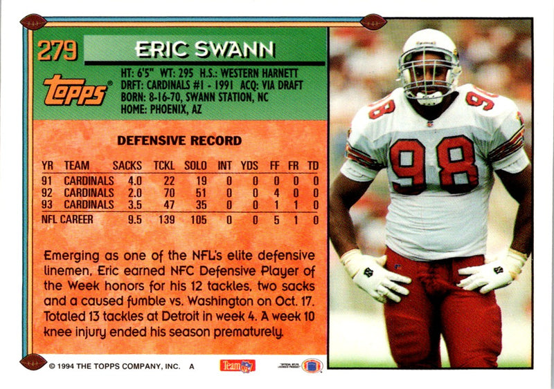 1994 Topps Eric Swann