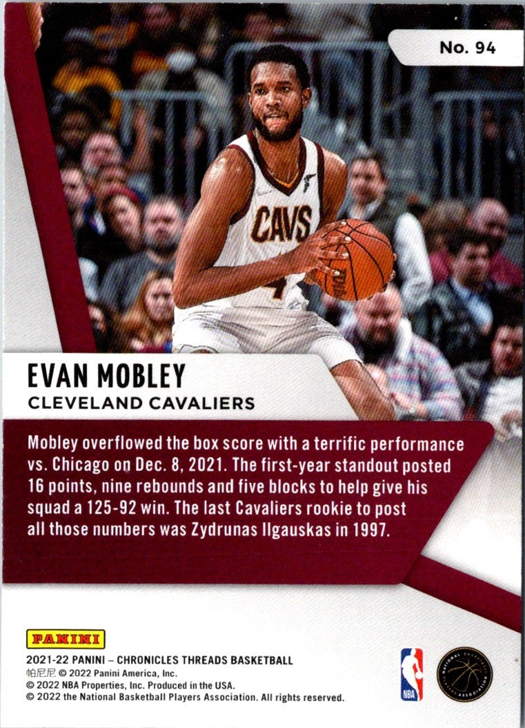 2022 Panini Origins Team Evan Mobley