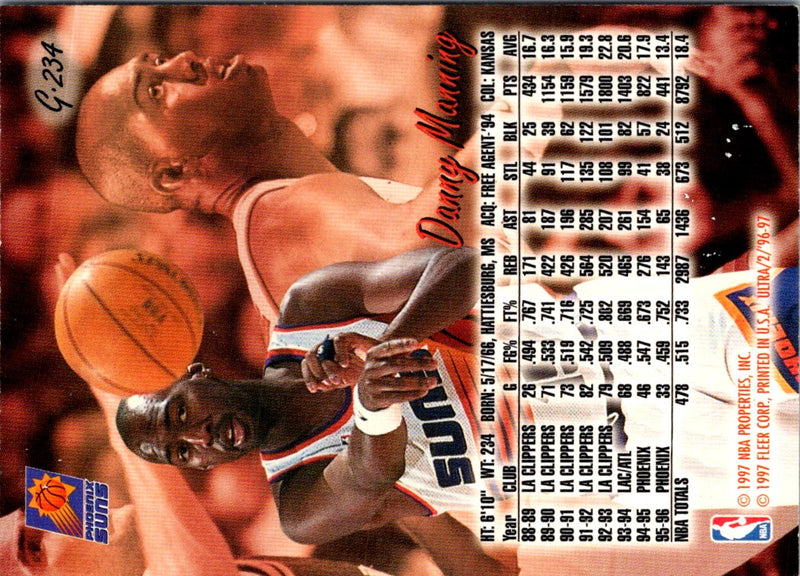 1996 Ultra Gold Medallion Danny Manning