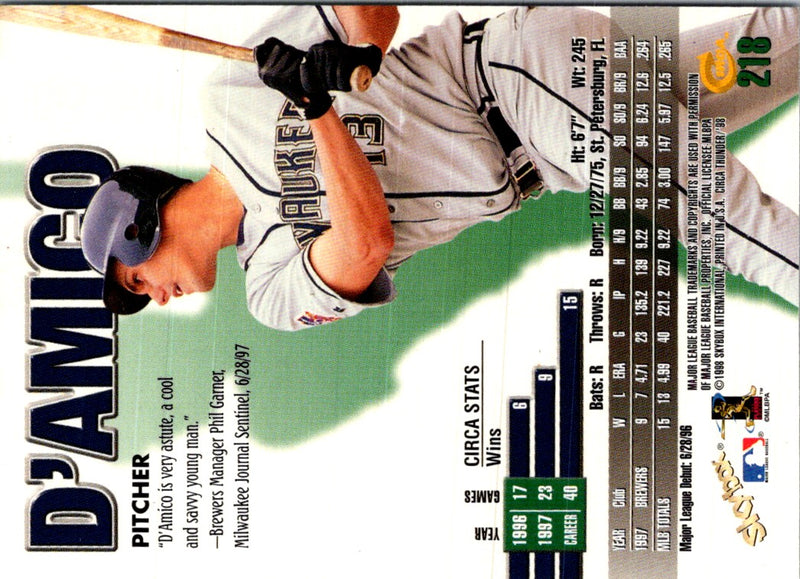 1998 Circa Thunder Jeff D'Amico