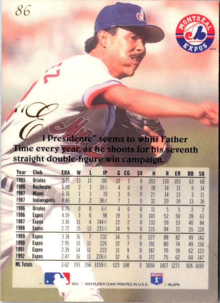 1993 Flair Dennis Martinez