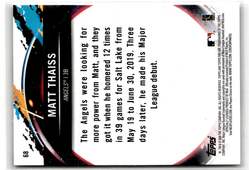 2020 Topps Fire Matt Thaiss