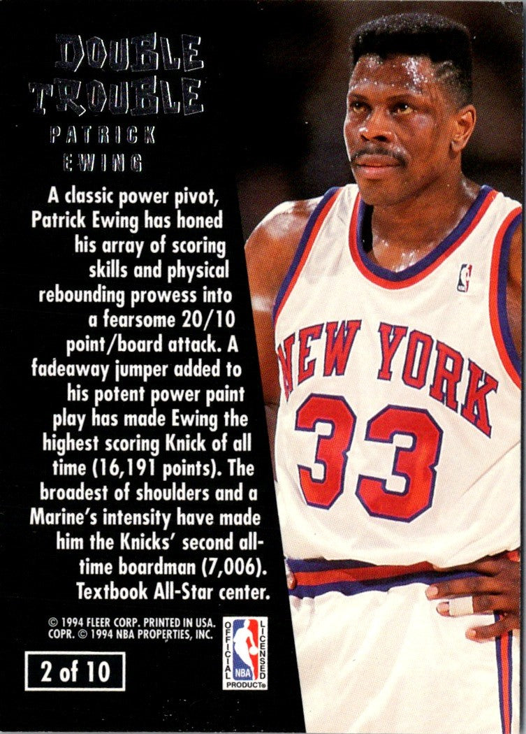 1994 Ultra Double Trouble Patrick Ewing