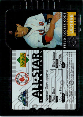 1998 Upper Deck All-Star Credentials Nomar Garciaparra #AS25